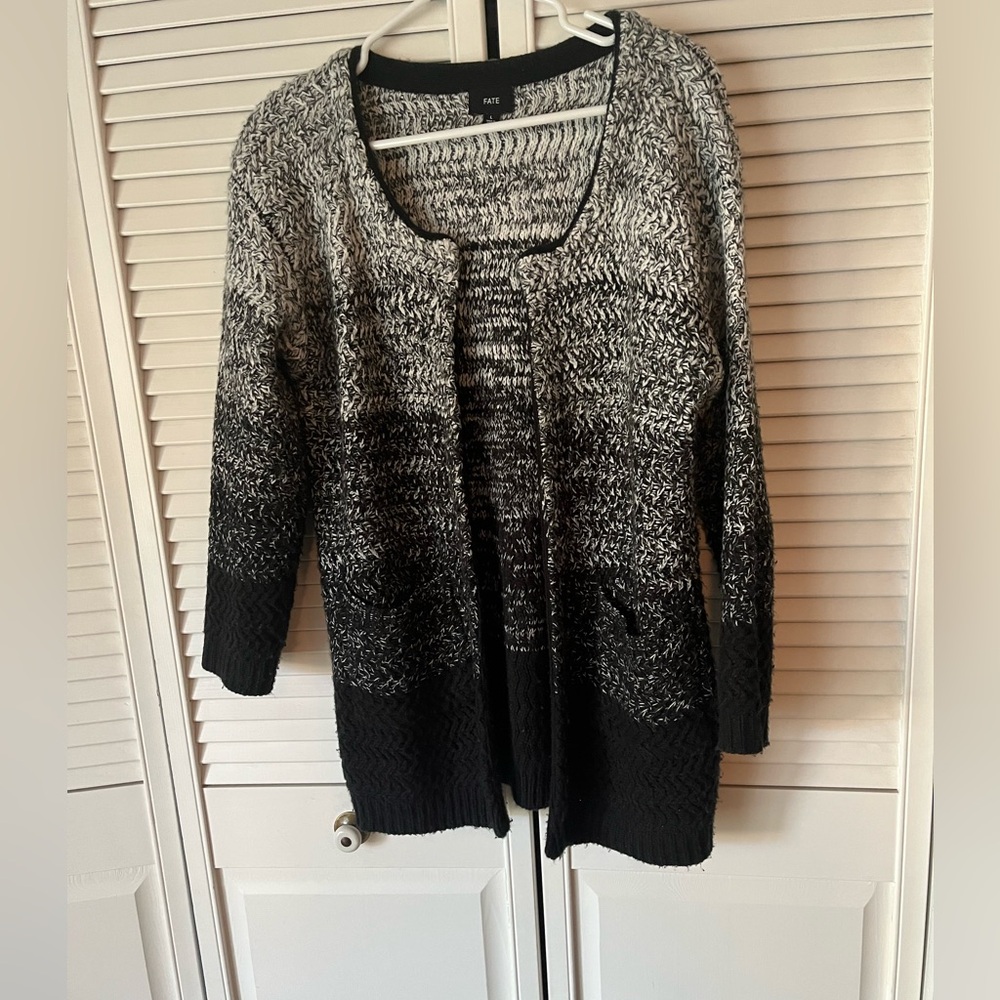 Fate Black and Gray Ombre Cardigan